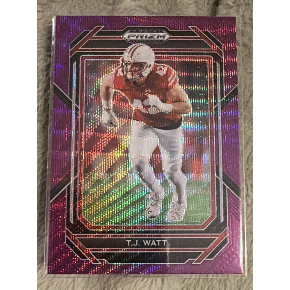 2023 Panini Prizm Draft Picks - T.J. Watt #90 Purple Wave Prizm